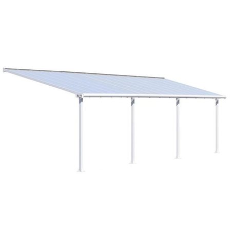 PALRAM Palram - Canopia HG8830W 10 x 30 in. Olympia Patio Cover - White HG8830W